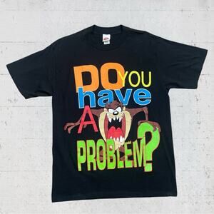 Vintage 1997 Looney Tunes Taz Do You Have A Problem?T-Shirt Size Medium